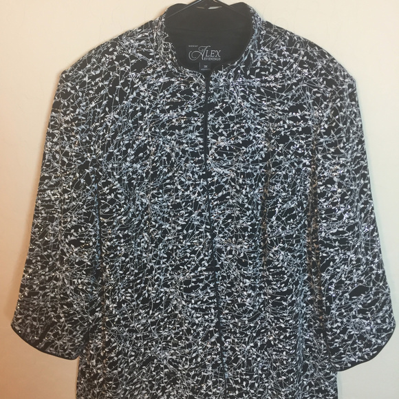 2 Piece Alex Evenings Glitter Knit Top & Cover Set - Picture 7 of 8